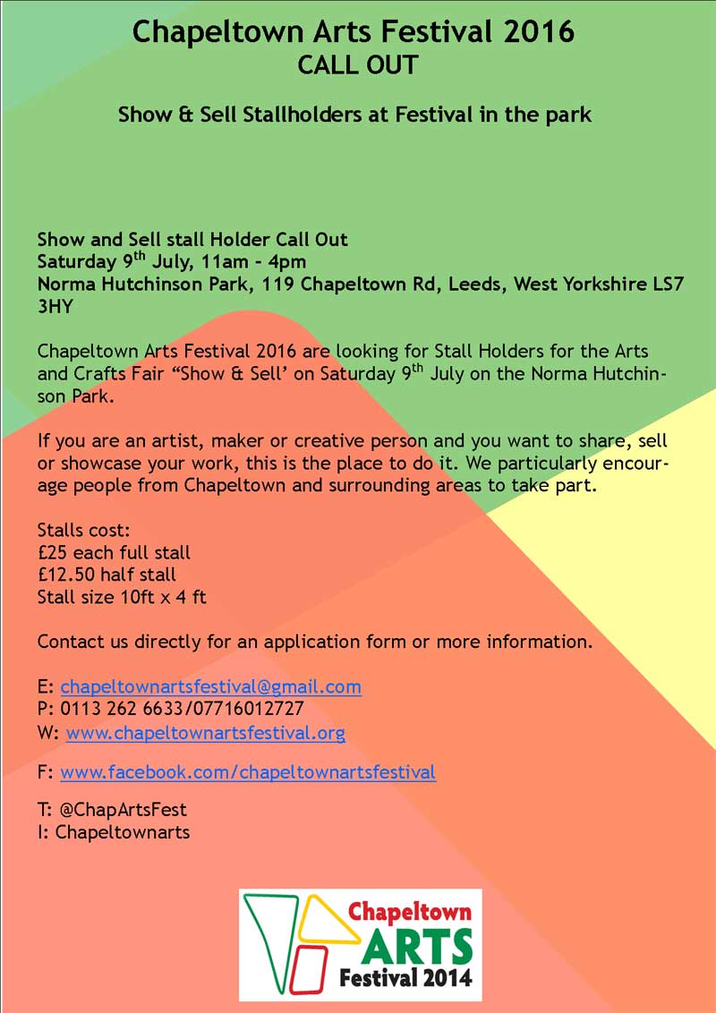 Show and Sell stallholder call out leaflet